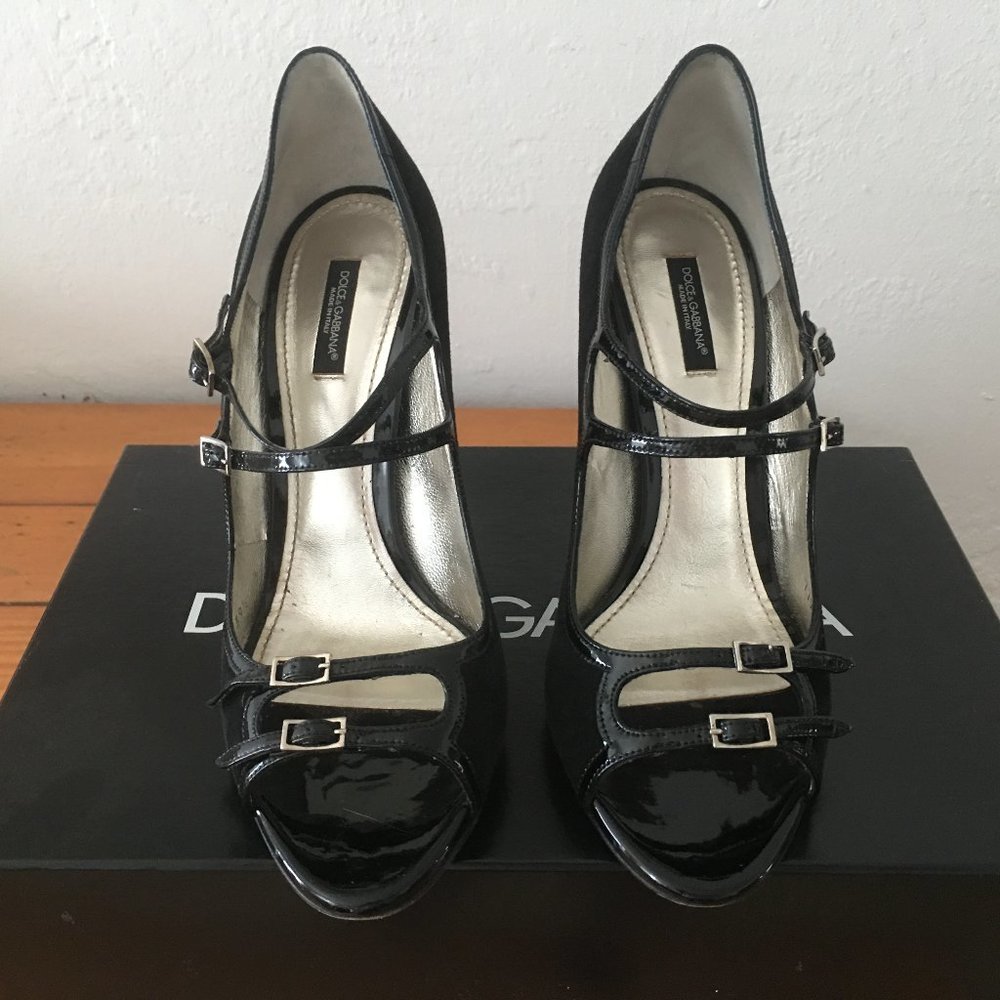 Dolce & Gabbana Spuntata Camoscio & Vernice High Heels/ Size 9 1/2